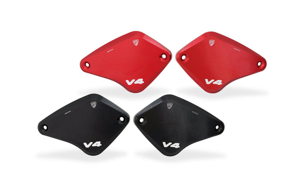CNC RACING | Front brake and clutch fluid reservoir caps Ducati Diavel V4 - Touch bicolor 1