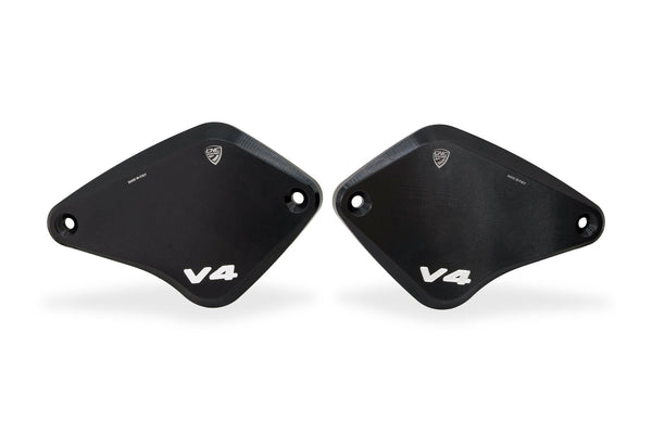 CNC RACING | Front brake and clutch fluid reservoir caps Ducati Diavel V4 - Touch bicolor 4