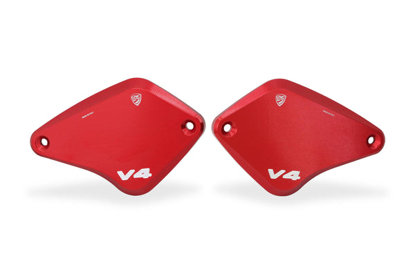 CNC RACING | Front brake and clutch fluid reservoir caps Ducati Diavel V4 - Touch bicolor 5