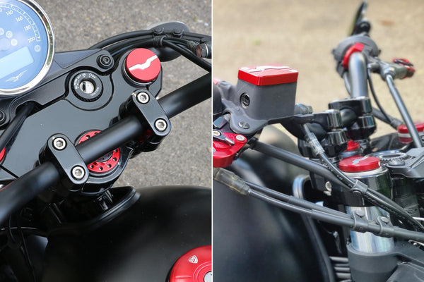 CNC RACING | Fork leg plug cover Moto Guzzi 2
