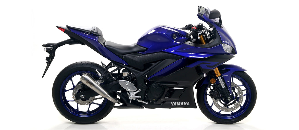 ARROW | Yamaha Yzf-R3 2019 Homologated Pro-Race Nichrom Dark Silencer With Welded Link Pipe For Original And Arrow Collectors — representative ARROW official product image