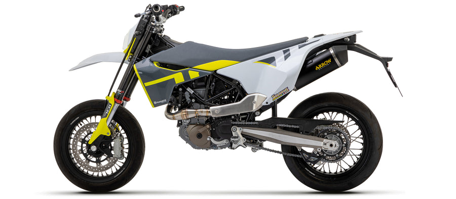 Race-Tech aluminium "Dark" silencer + stainless steel collector with power bomb