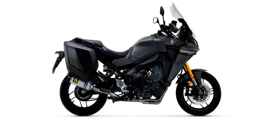 Full system with Thunder aluminium silencer with carbon fibre end cap
