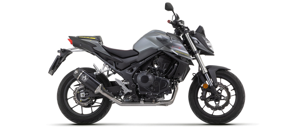 Full system with Indy Race aluminium "Dark" silencer