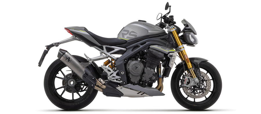 Race-Tech titanium silencer with carbon heel guard