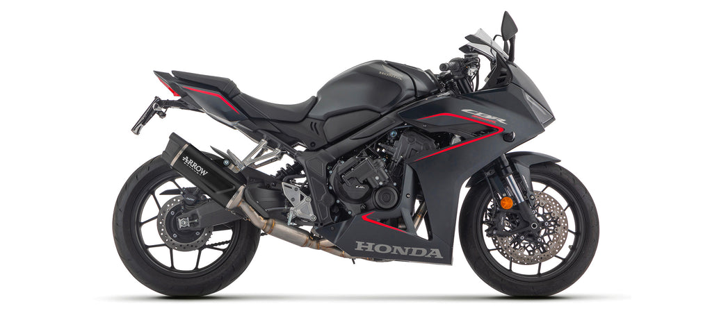 Full system with Indy Race EVO aluminium "Dark" silencer