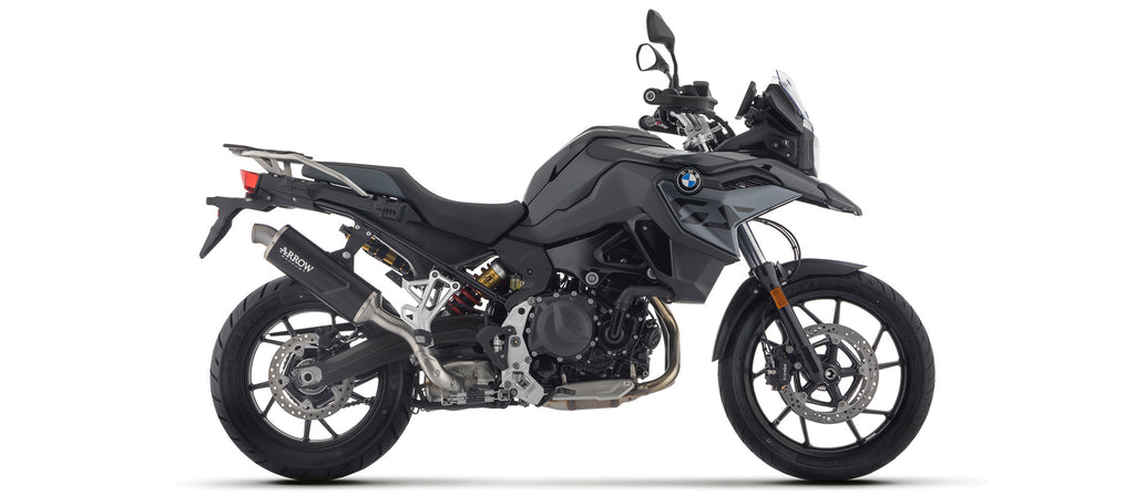 Full system with Indy Race EVO aluminium "Dark" silencer with steel end cap