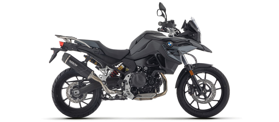 Full system with Indy Race EVO aluminium "Dark" silencer with carbon fibre end cap