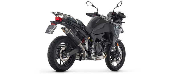 Full system with Indy Race EVO aluminium "Dark" silencer with steel end cap
