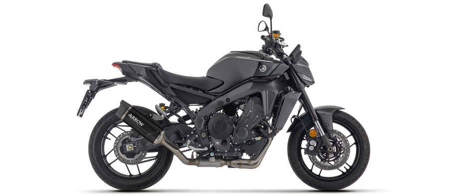 Full system with Indy Race EVO aluminium "Dark" silencer with carbon fibre end cap