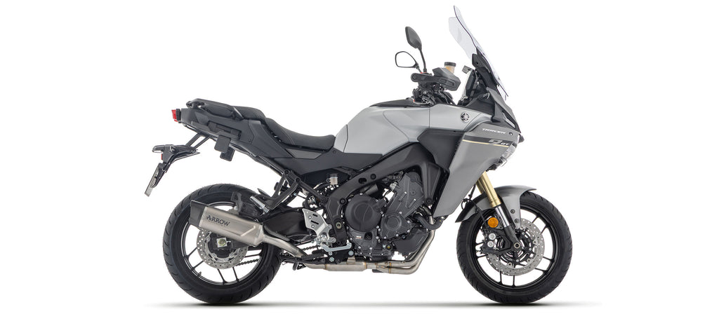 Full system with Indy Race EVO titanium silencer with carbon end cap
