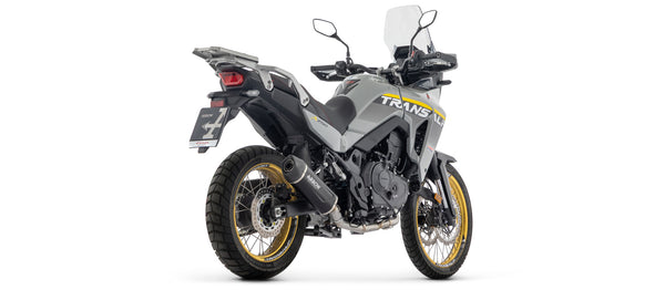 Full system with Indy Race EVO aluminium "Dark" silencer with carbon fibre end cap