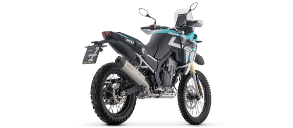 Full system with Indy Race EVO titanium silencer with carbon end cap