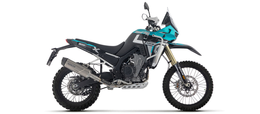 Full system with Indy Race EVO titanium silencer with carbon end cap