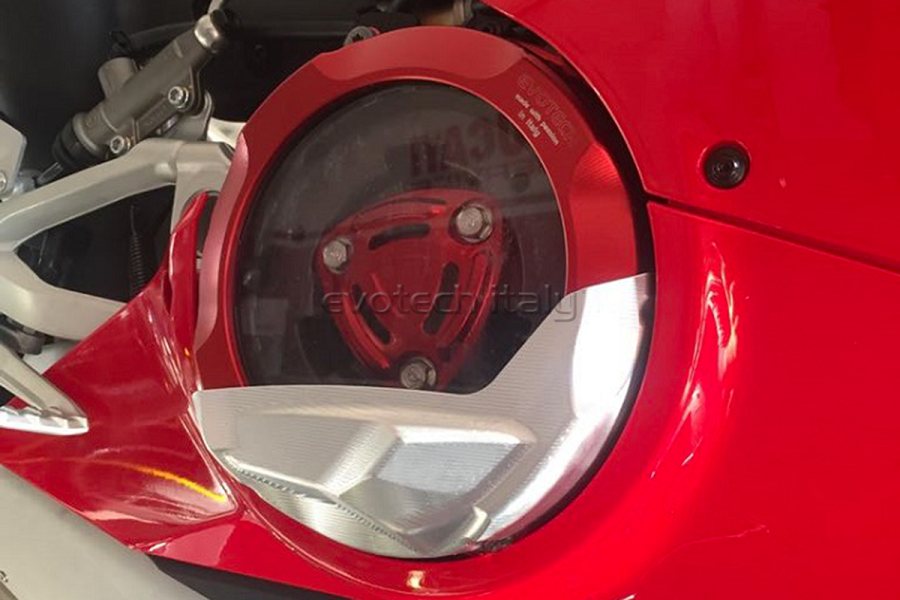 Ducati Panigale V4 left protection prototype 
