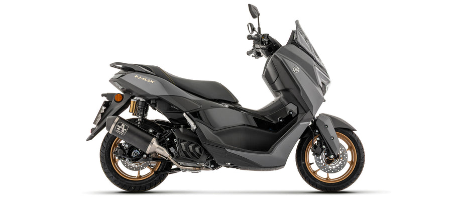 Full system with Urban aluminium "Dark" silencer with steel "Dark" end cap