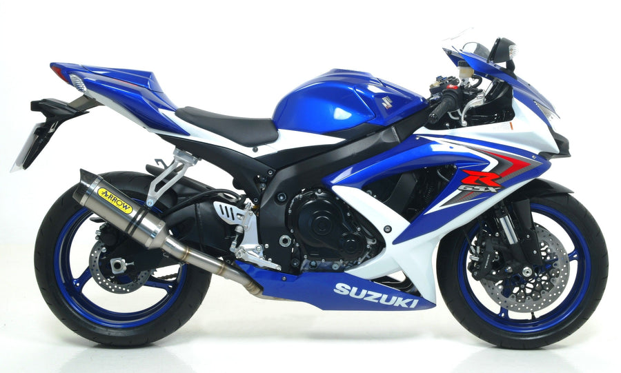 ARROW | Suzuki Gsx-R 600/750 '08/10 Homologated Aluminium Thunder Silencer With Carbon End Cap — representative ARROW official product image