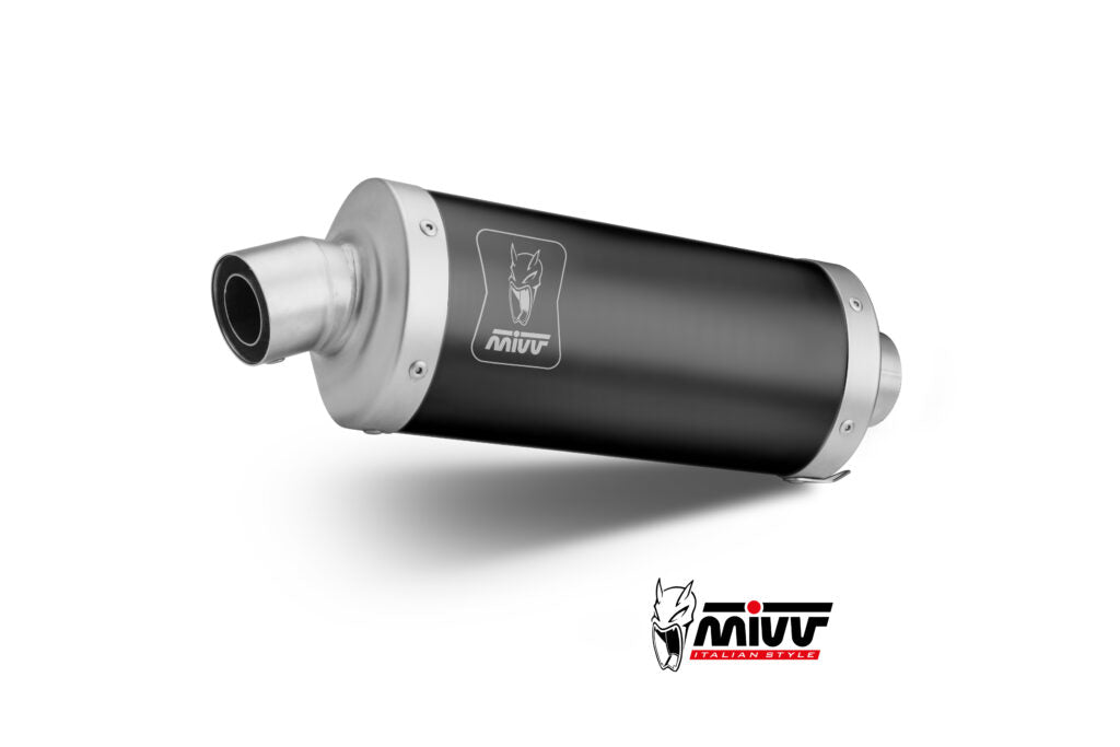 MIVV YAMAHA TENERE' 700 2019 > 2024 Dakar Black Stainless Steel SLIP-ON Y.064.LDKB