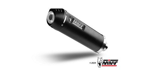 MIVV YAMAHA XT 660 X/R 2004 > 2016 Oval Carbon with Carbon cap 2 SLIP-ON Y.017.L3C