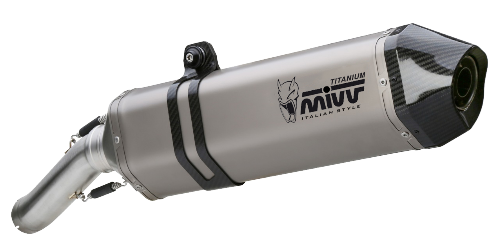 MIVV BMW R 1200 GS / ADVENTURE 2008 > 2009 Speed Edge Titanium with Carbon cap SLIP-ON B.004.LGS