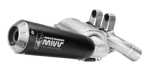 MIVV BMW F 900 R 2020> 2024 X-M1 Black Stainless Steel SLIP-ON B.038.LC4B