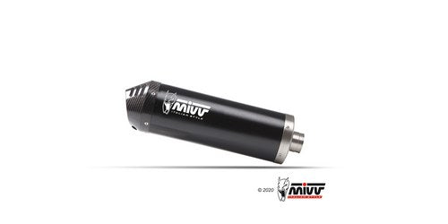 MIVV YAMAHA T-MAX 560 2022 > 2024 Oval Black stainless steel with Carbon cap FULL SYSTEM Y.073.LVC