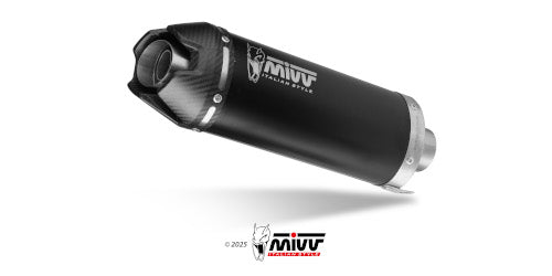 MIVV KAWASAKI Z 500 / SE AK-1 Black stainless steel with Carbon cap SLIP-ON K.061.LZK