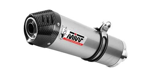 MIVV BENELLI TRK 702 / X 2023 > 2024 Oval Stainless steel with carbon cap SLIP-ON E.012.LX2C