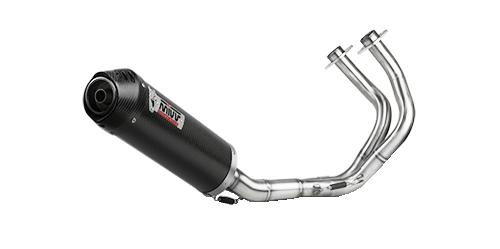 MIVV KAWASAKI NINJA 650 2017 > 2023 Oval Carbon with Carbon cap FULL SYSTEM K.044.L3C