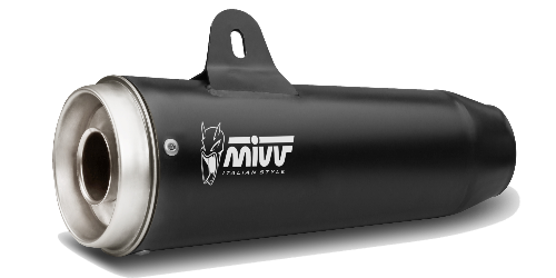 MIVV MOTO GUZZI V7 CLASSIC / SPECIAL 2008 > 2016 Ghibli Black Stainless Steel 2 SLIP-ON M.010.LGB