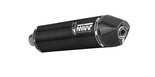 MIVV KTM 690 ENDURO R 2021 > 2024 STR-1 Black Stainless Steel SLIP-ON M.KT.032.LXBC