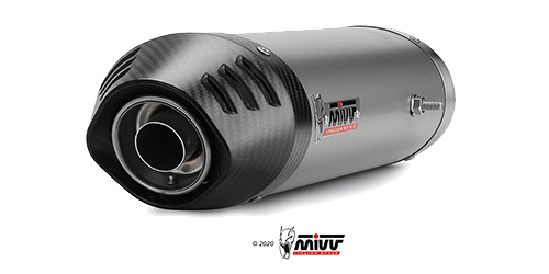 MIVV HONDA CBR 600 RR 2003 > 2004 Oval Titanium with Carbon cap SLIP-ON UH.019.LNC