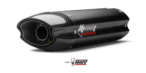MIVV YAMAHA FZ6 / FZ6 FAZER 2004 > 2011 Suono Black Stainless Steel 2 SLIP-ON UY.015.L9