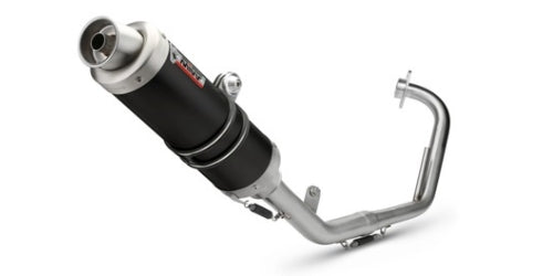 MIVV YAMAHA YZF R125 2008 > 2013 GP Black Stainless Steel FULL SYSTEM Y.030.LXB