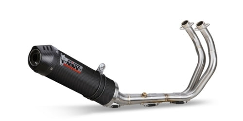 MIVV YAMAHA XSR 700 2016 > 2020 Oval Carbon with Carbon cap FULL SYSTEM Y.053.L3C