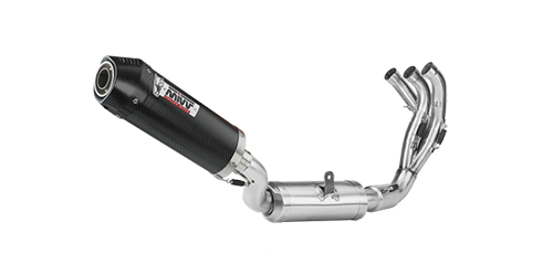 MIVV YAMAHA TRACER 9 / GT / GT+ 2021 > 2024 Oval Carbon with Carbon End Cap FULL SYSTEM Y.069.L3C