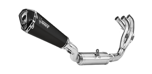 MIVV YAMAHA TRACER 9 / GT / GT+ 2021 > 2024 Delta Race Black Stainless Steel FULL SYSTEM Y.069.LDRB