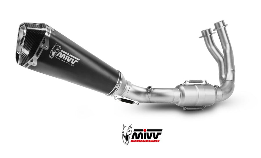MIVV YAMAHA MT-07 / FZ-07 2025 > 2026 Delta Race Black Stainless Steel FULL SYSTEM Y.083.LDRB