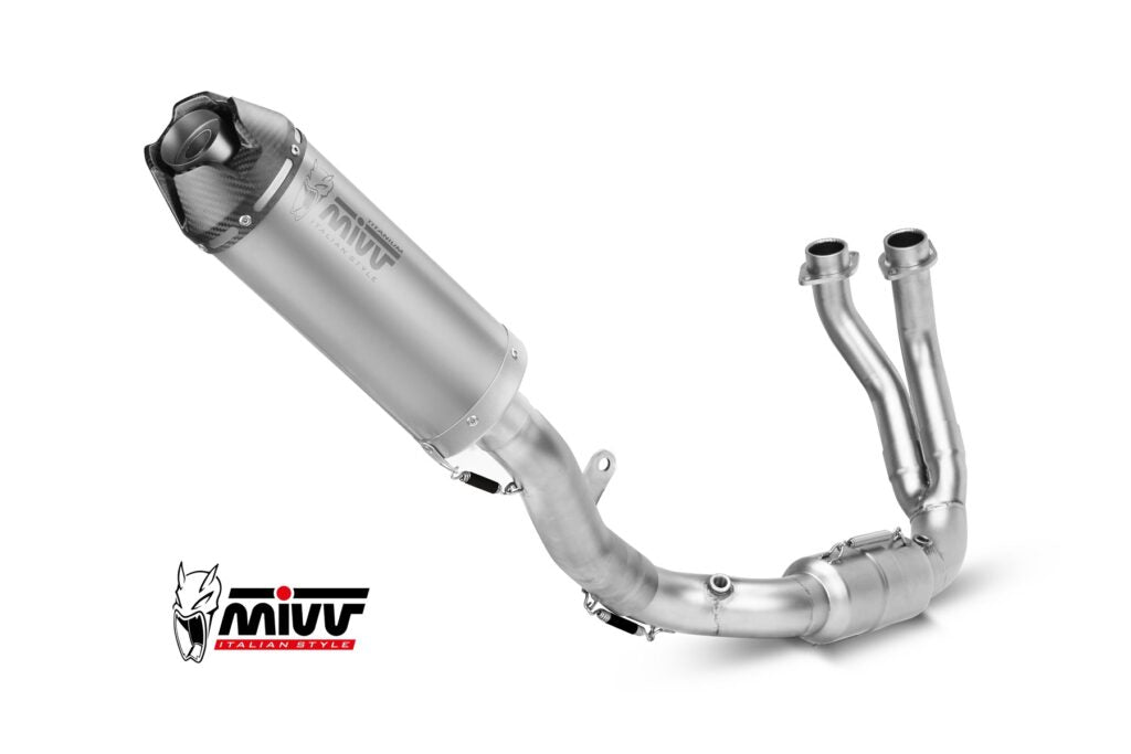 MIVV YAMAHA MT-07 / FZ-07 2025 > 2026 AK-1 Titanium with Carbon cap FULL SYSTEM Y.084.L4K