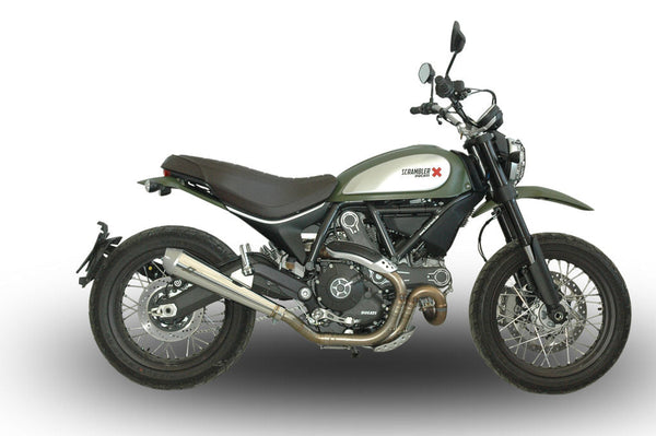QD EXHAUST Ducati Scrambler Slip-On Euro 3 - MaXcone+ Catalyst converter dark version product image