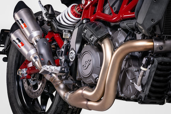 QD EXHAUST INDIAN FTR 1200 twin Gunshot Euro 4 - decat pipe product image