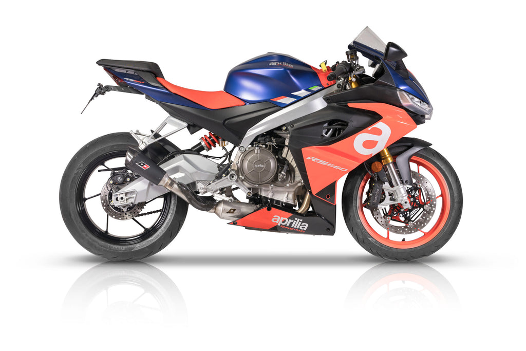 QD EXHAUST full exhaust system slip-on titanium Gunshot Dark Matter / Tri-Cone - TITANIUM TRI CONE product image