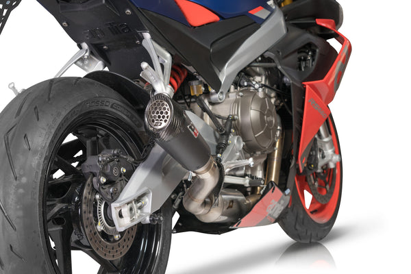 QD EXHAUST full exhaust system slip-on titanium Gunshot Dark Matter / Tri-Cone - TITANIUM TRI CONE product image