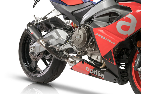QD EXHAUST full exhaust system slip-on titanium Gunshot Dark Matter / Tri-Cone - TITANIUM TRI CONE product image