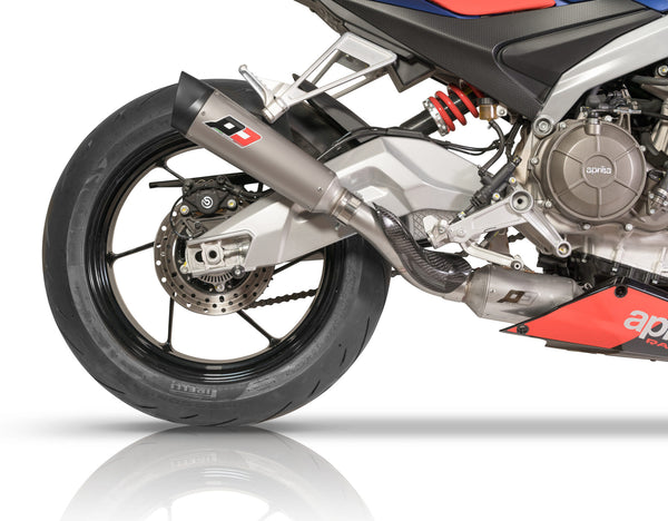 QD EXHAUST full exhaust system slip-on titanium Gunshot Dark Matter / Tri-Cone - TITANIUM TRI CONE product image