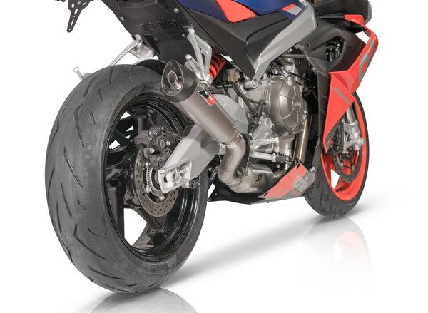 QD EXHAUST full exhaust system slip-on titanium Gunshot Dark Matter / Tri-Cone - TITANIUM TRI CONE product image