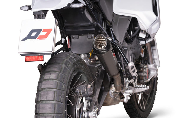QD EXHAUST Desert X Slip-on Tri-Cone Titanium Carbon - Slip On Tri Cone Titanium Carbon product image