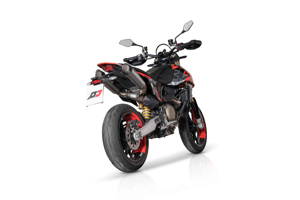 QD EXHAUST Hypermotard 698 Doppio silencer Tri Cone Titanium Carbon - Tri Cone Dark Matter product image