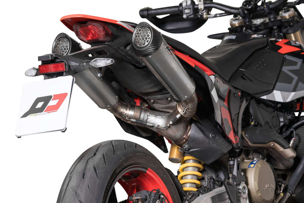 QD EXHAUST Hypermotard 698 Doppio silencer Tri Cone Titanium Carbon - Tri Cone Dark Matter product image