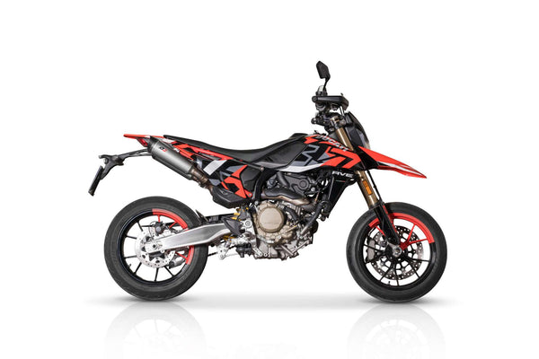 QD EXHAUST Hypermotard 698 Doppio silencer Tri Cone Titanium Carbon - Tri Cone Dark Matter product image